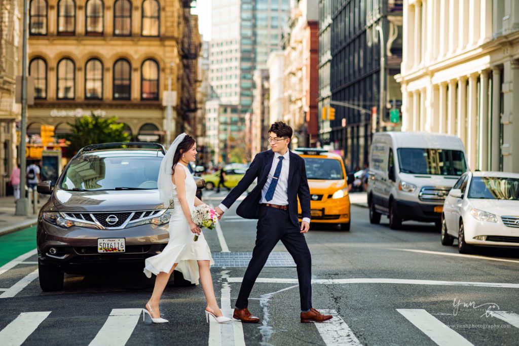 纽约曼哈顿soho婚纱照-纽约婚纱照-Yun Li Photography