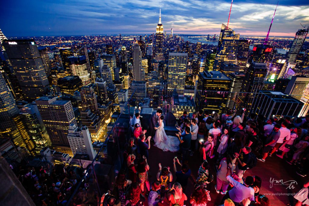Top of the Rock Wedding Picture-纽约洛克菲拉中心婚纱照