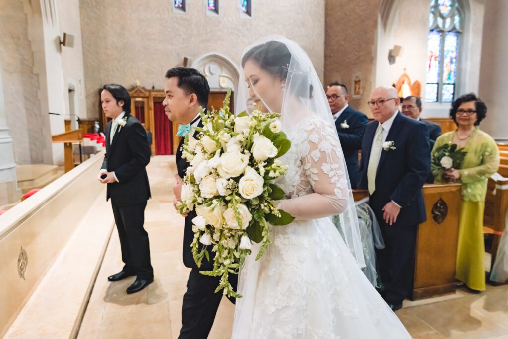 Wedding Ceremony at Our Lady Queen of Martyrs Church in Forest Hills, NY-Long Island Wedding Photographer