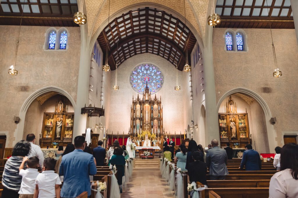 Wedding Ceremony at Our Lady Queen of Martyrs Church in Forest Hills, NY-Long Island Wedding Photographer