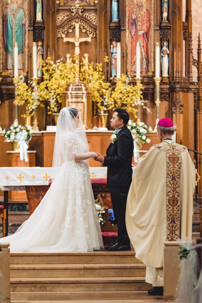 Wedding Ceremony at Our Lady Queen of Martyrs Church in Forest Hills, NY-Long Island Wedding Photographer