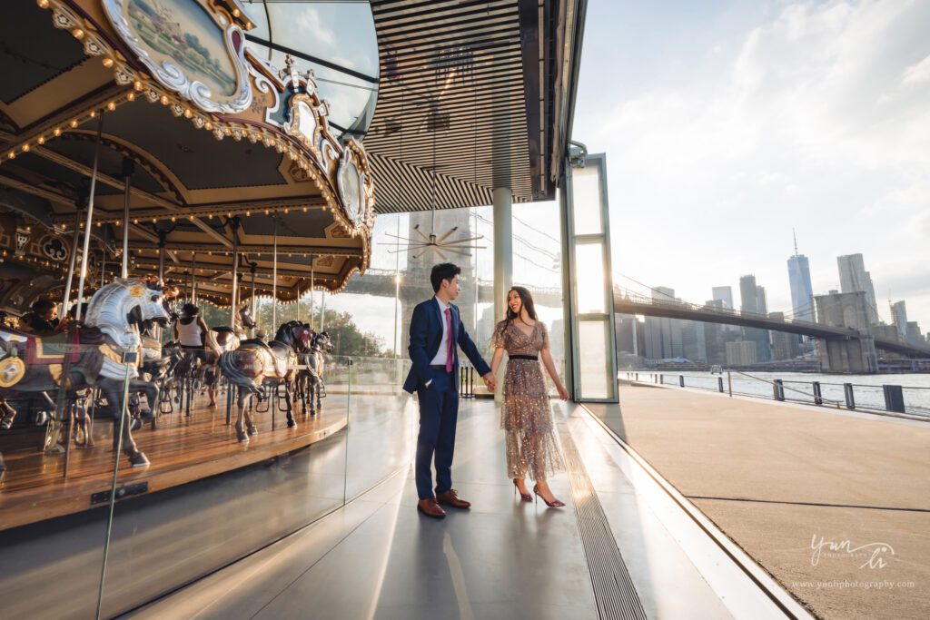纽约Dumbo婚纱照 Long Island Wedding Photographer-Engagement Picture in Dumbo Brooklyn - Yun Li Photography