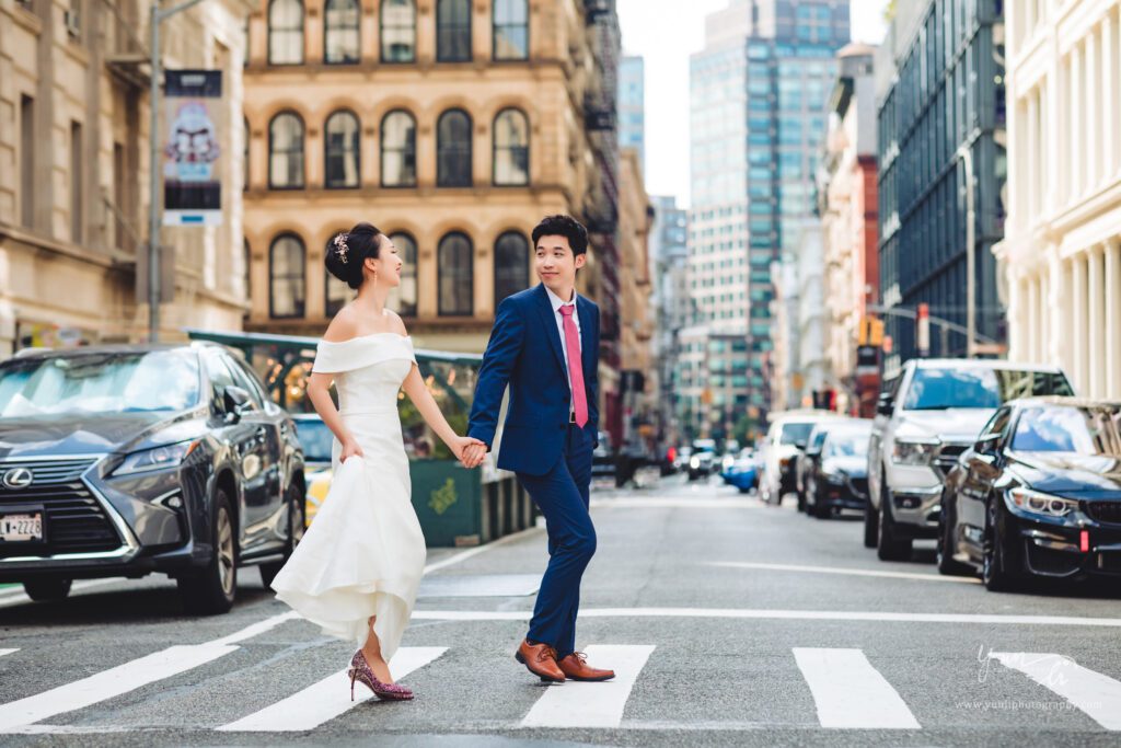 纽约曼哈顿soho婚纱照-纽约婚纱照-Yun Li Photography