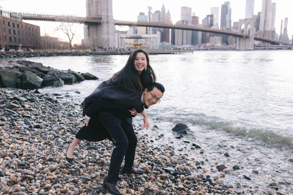 Surprise Marriage Proposal at Dumbo Brooklyn New York - Long Island Wedding Photographer