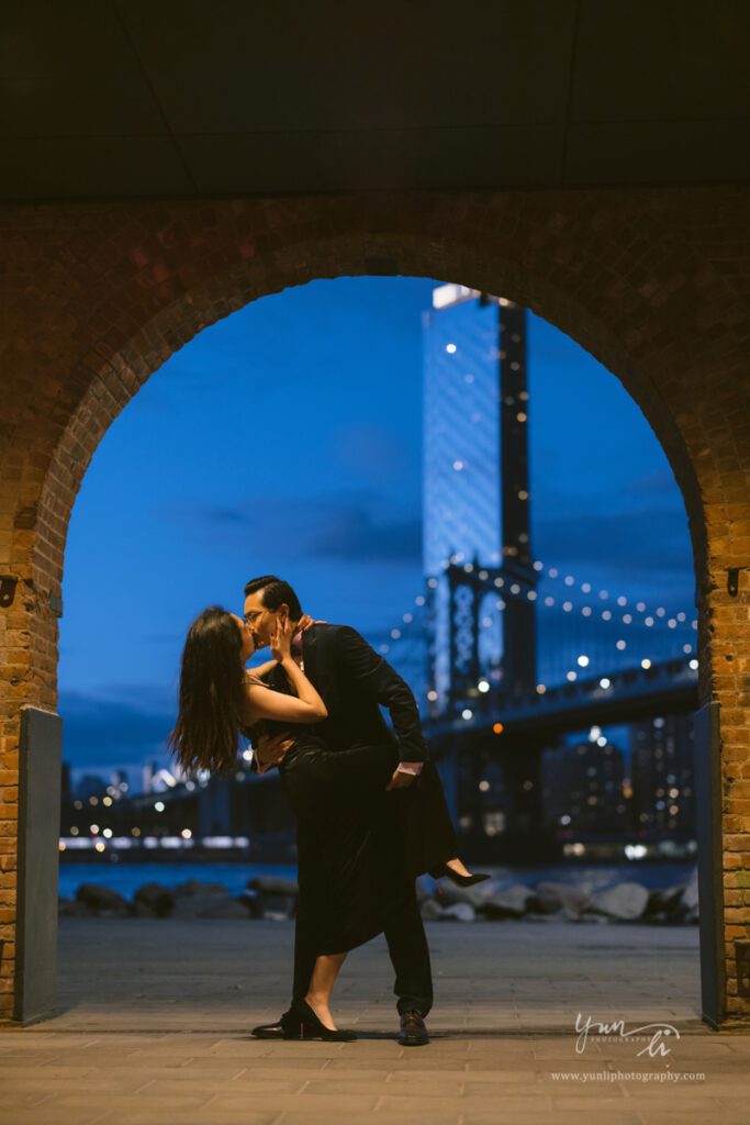 Surprise Marriage Proposal at Dumbo Brooklyn New York - Long Island Wedding Photographer
