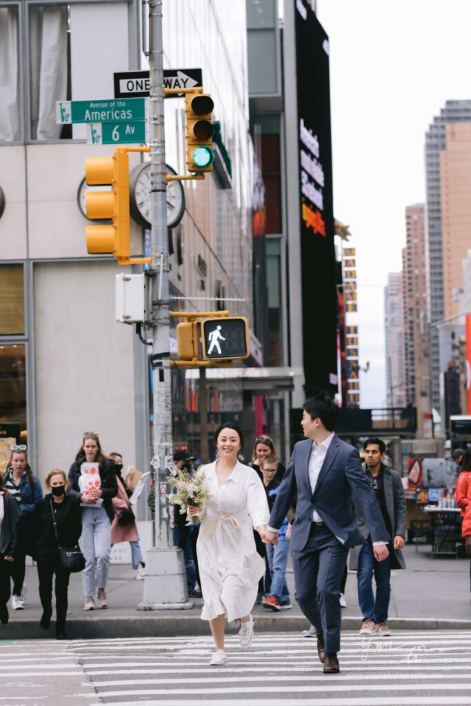 Engagement Picture in Time Square-New York Wedding Photographer