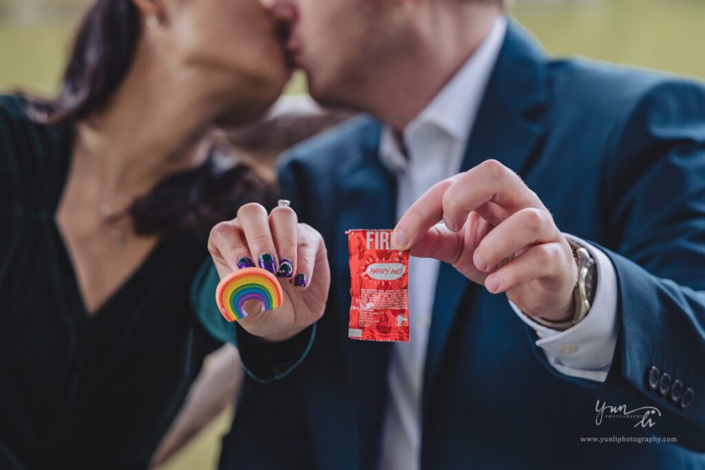 Engagement Pictures in the Rain at Central Park - New York Wedding Photographer - Yun Li Photography