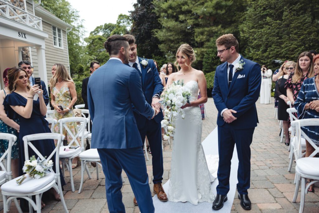 Backyard Wedding Ceremony - Long Island Wedding Photography - Yun Li Photography