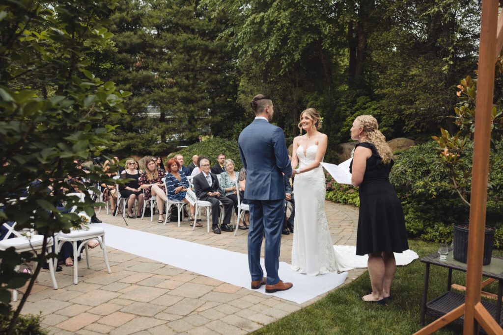 Backyard Wedding Ceremony - Long Island Wedding Photography - Yun Li Photography
