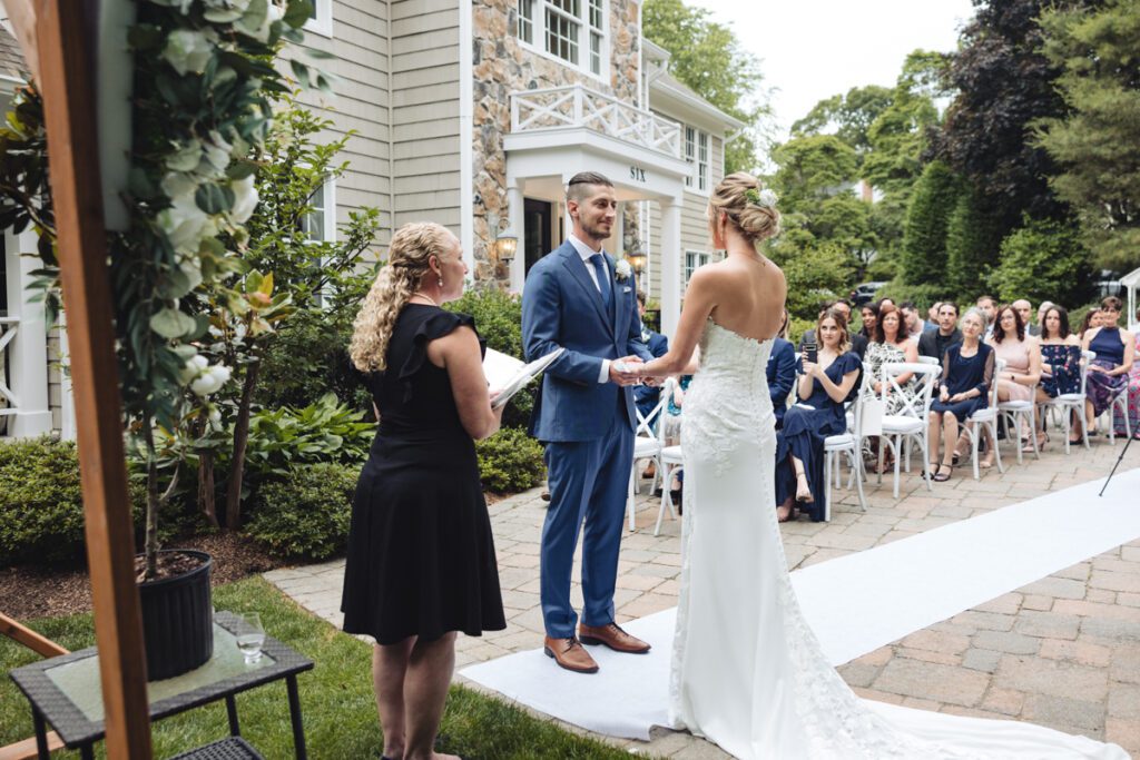 Backyard Wedding Ceremony - Long Island Wedding Photography - Yun Li Photography
