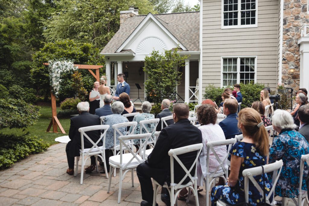 Backyard Wedding Ceremony - Long Island Wedding Photography - Yun Li Photography