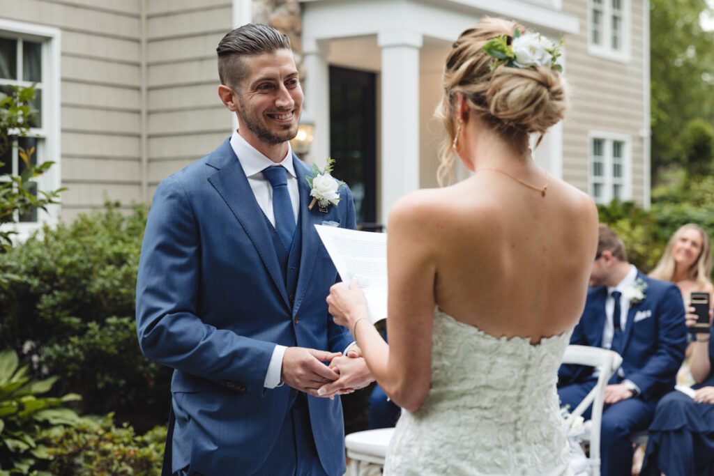 Backyard Wedding Ceremony - Long Island Wedding Photography - Yun Li Photography