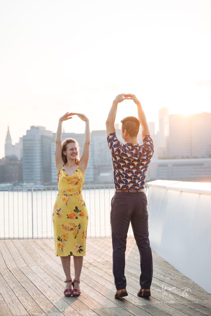 Engagement Picture at Gantry Plaza State Park - Long Island Wedding Photographer - Yun Li Photography