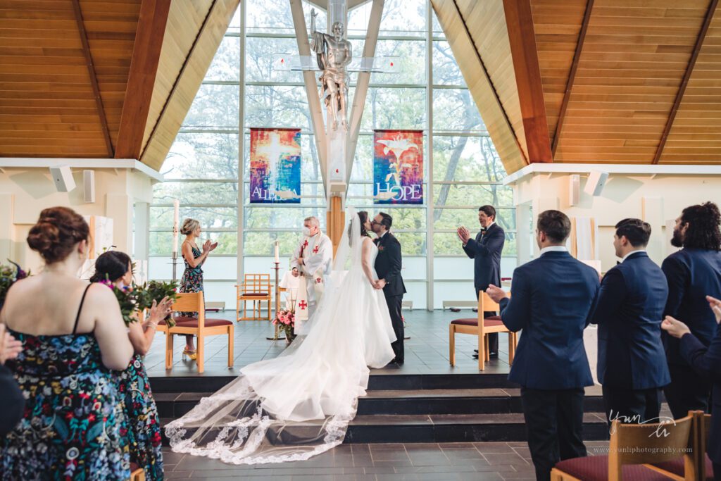 Wedding Ceremony at Parish of the Holy Cross - Long Island Wedding Photography - Yun Li Photography