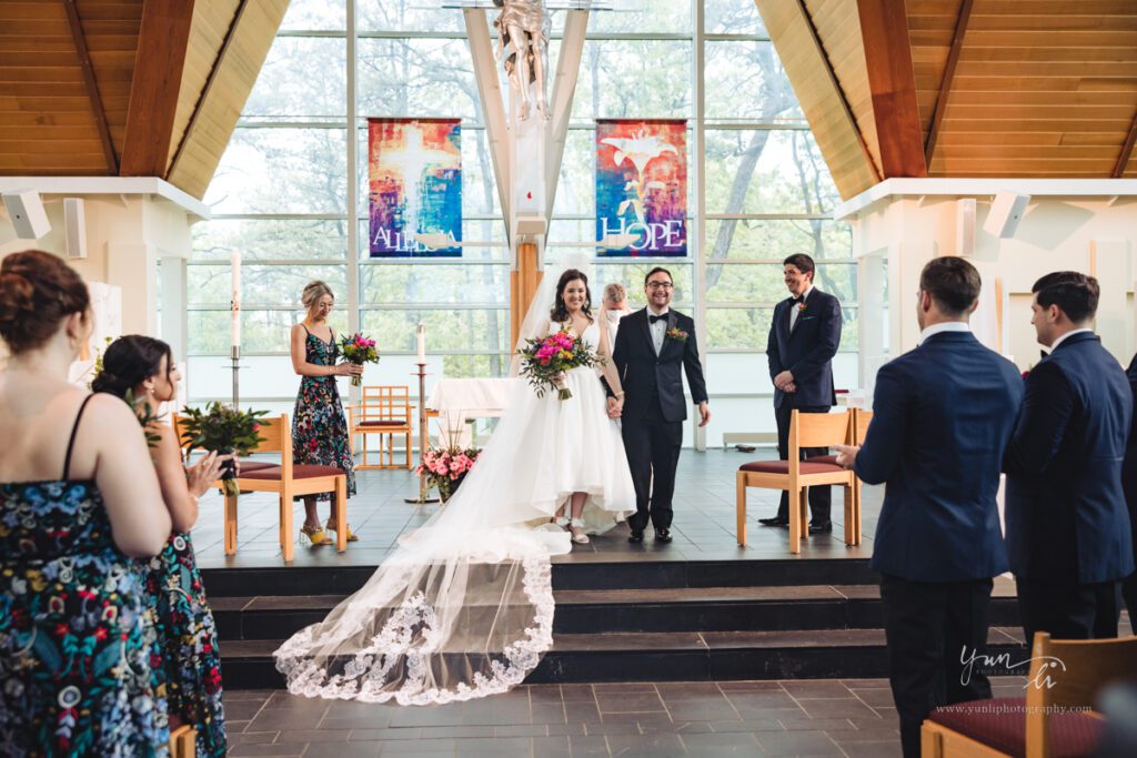 Wedding Ceremony at Parish of the Holy Cross - Long Island Wedding Photography - Yun Li Photography