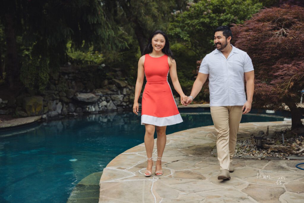 At Home Lifestyle Engagement Picture - Long Island Wedding Photographer - Yun Li Photography