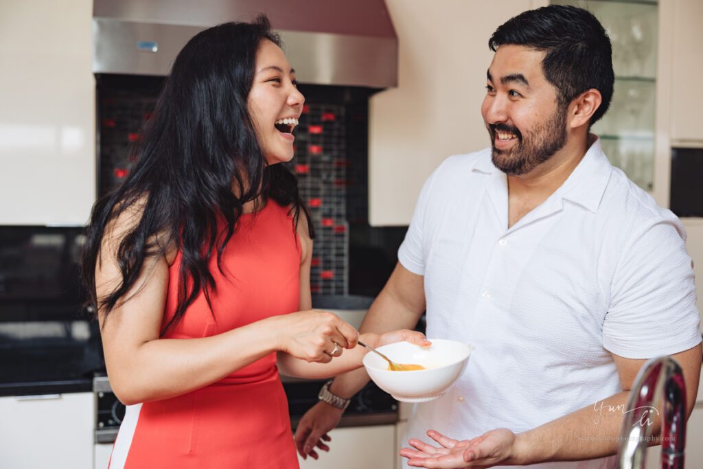 At Home Lifestyle Engagement Picture - Long Island Wedding Photographer - Yun Li Photography