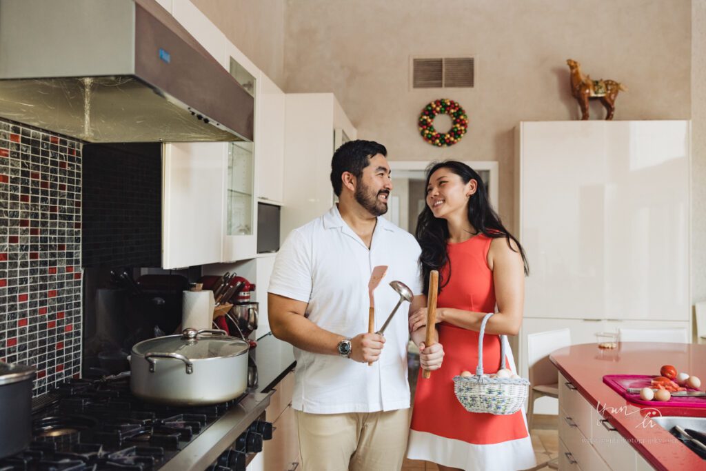 At Home Lifestyle Engagement Picture - Long Island Wedding Photographer - Yun Li Photography