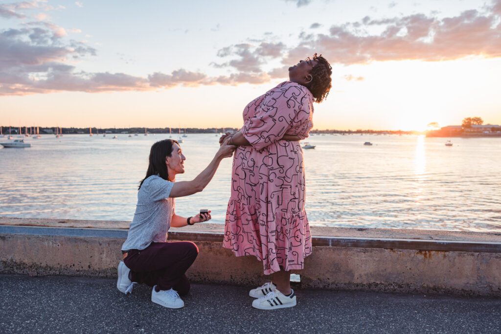 Surprise Proposal at Port Washington - Long Island Wedding Photographer - Yun Li Photography