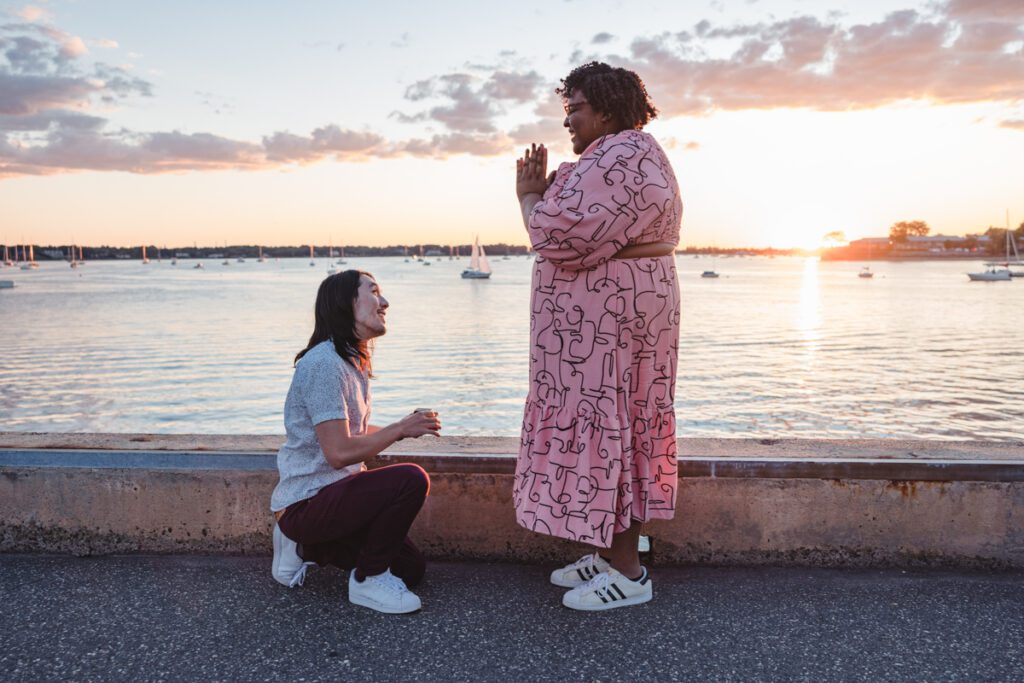 Surprise Proposal at Port Washington - Long Island Wedding Photographer - Yun Li Photography