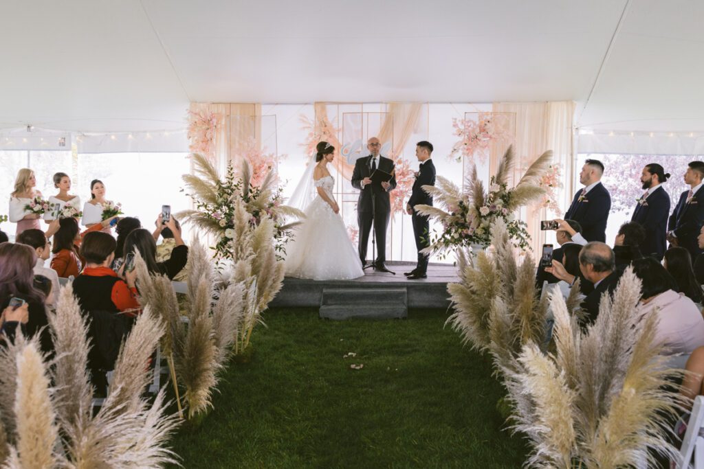 Long Island Backyard Wedding Ceremony - Long Island Wedding Photographer