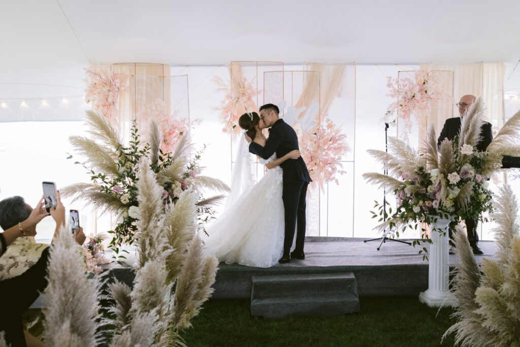 Long Island Backyard Wedding Ceremony - Long Island Wedding Photographer