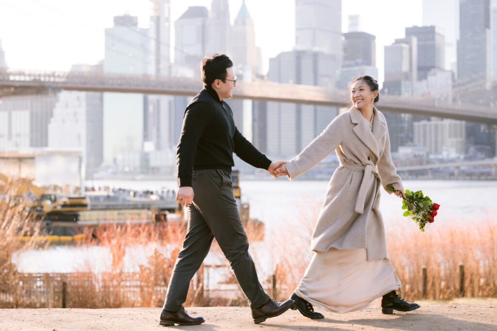 Surprise Marriage Proposal/Engagement in Dumbo, Brooklyn, New York - Long Island Wedding Photographer