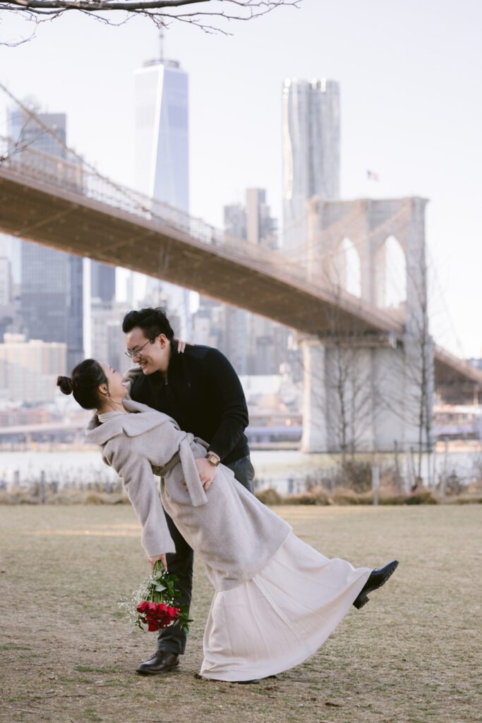 Surprise Marriage Proposal/Engagement in Dumbo, Brooklyn, New York - Long Island Wedding Photographer
