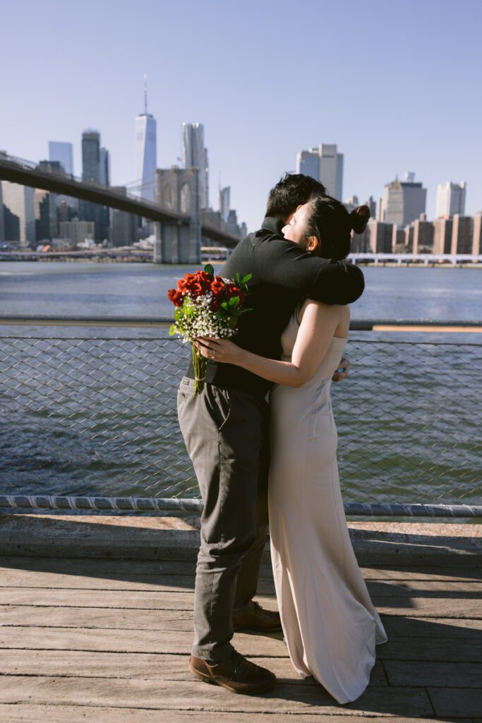 Surprise Marriage Proposal/Engagement in Dumbo, Brooklyn, New York - Long Island Wedding Photographer