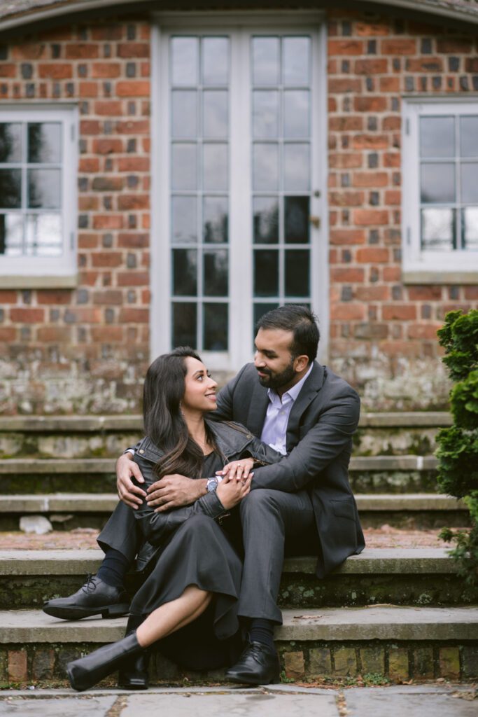 Surprise proposal/Engagement picture at Planting Fields - Long Island Wedding Photographer