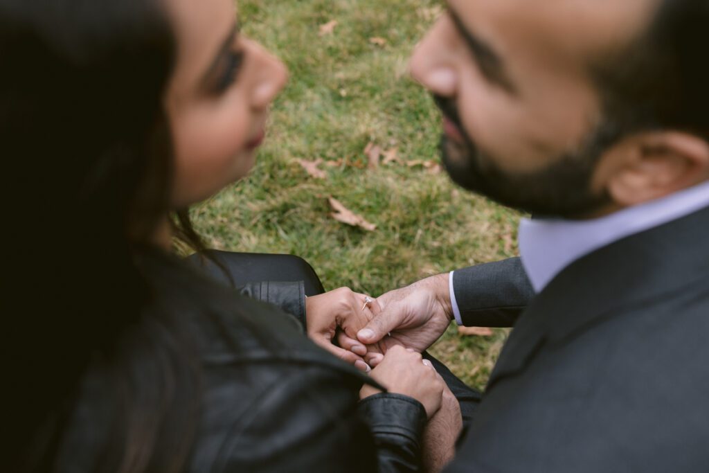 Surprise proposal/Engagement picture at Planting Fields - Long Island Wedding Photographer