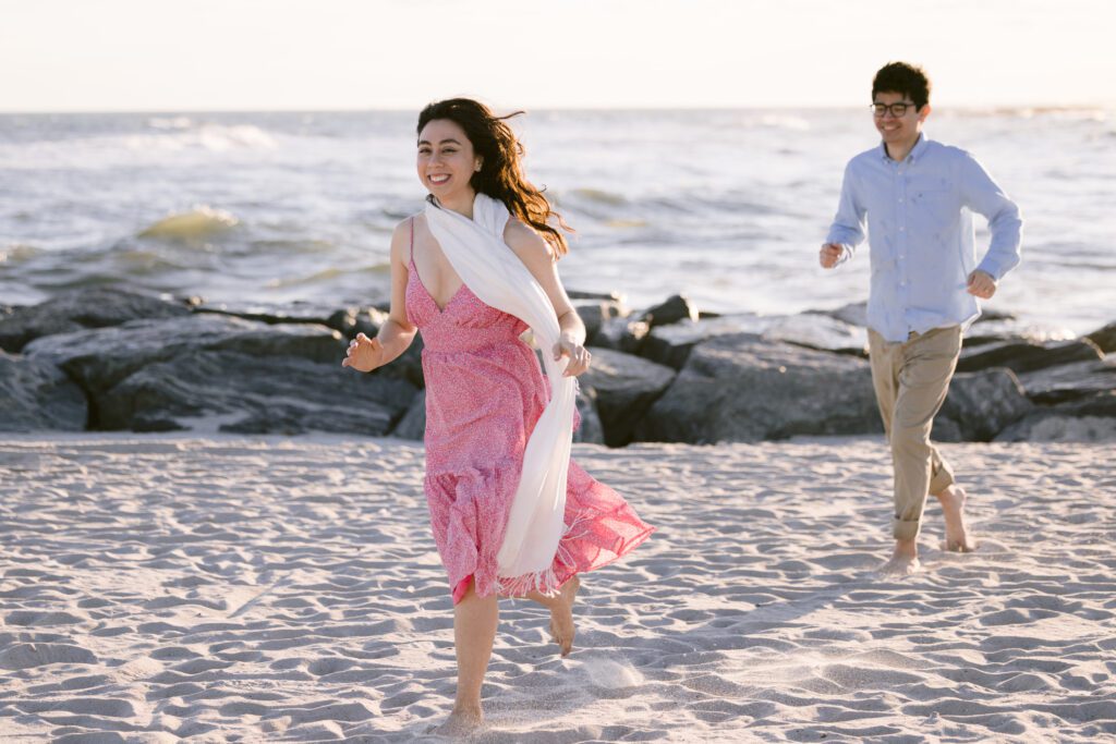 Engagement Picture at Long Beach New York - Long Island Wedding Photographer