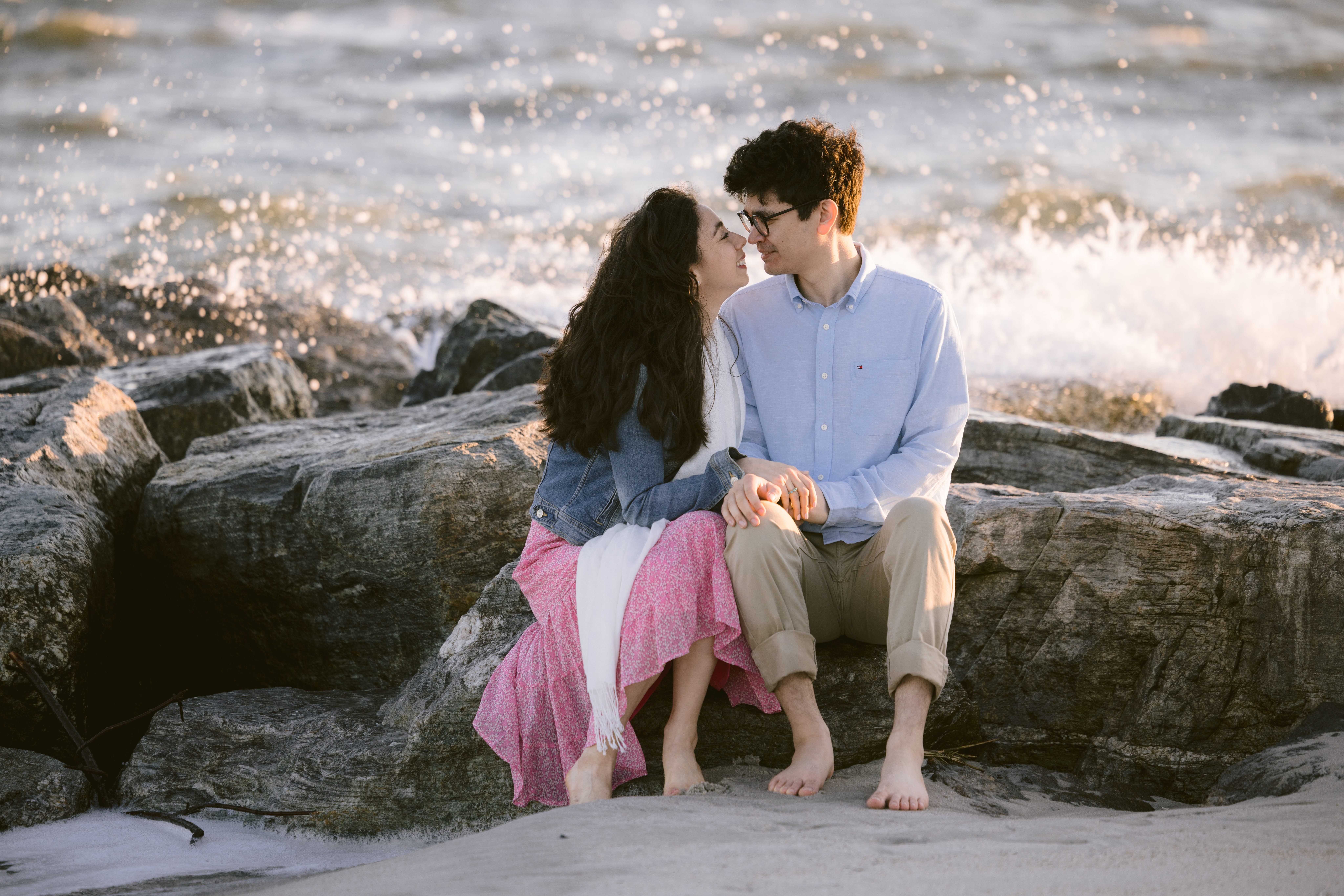 Engagement Picture at Long Beach New York - Long Island Wedding Photographer
