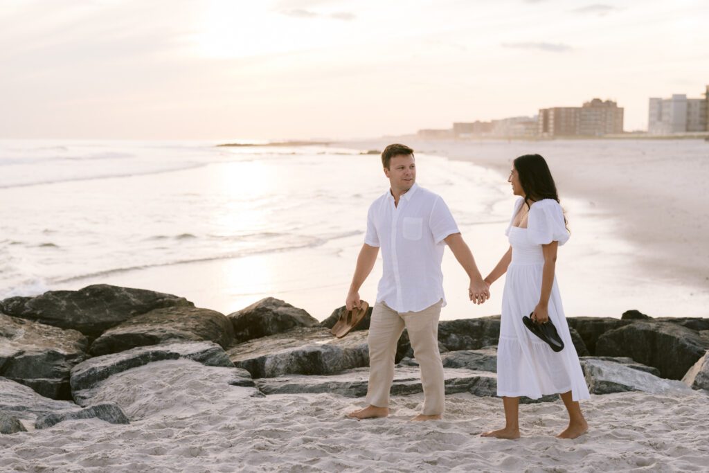 Engagement Picture at Long Beach New York - Long Island Wedding Photographer