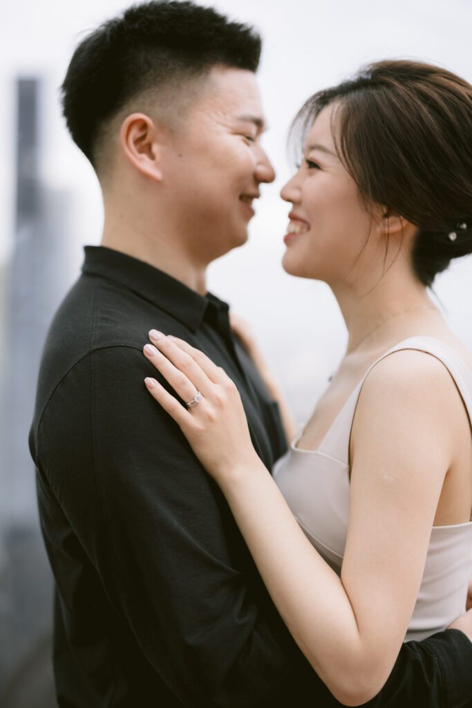 Engagement picture at Top of the Rock - New York Wedding Photographer