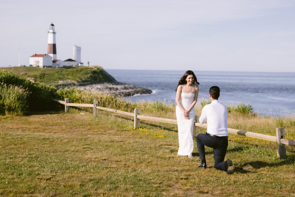 Surprise Marriage Proposal at Montauk Point State Park - Long Island Wedding Photographer - Yun Li Photography